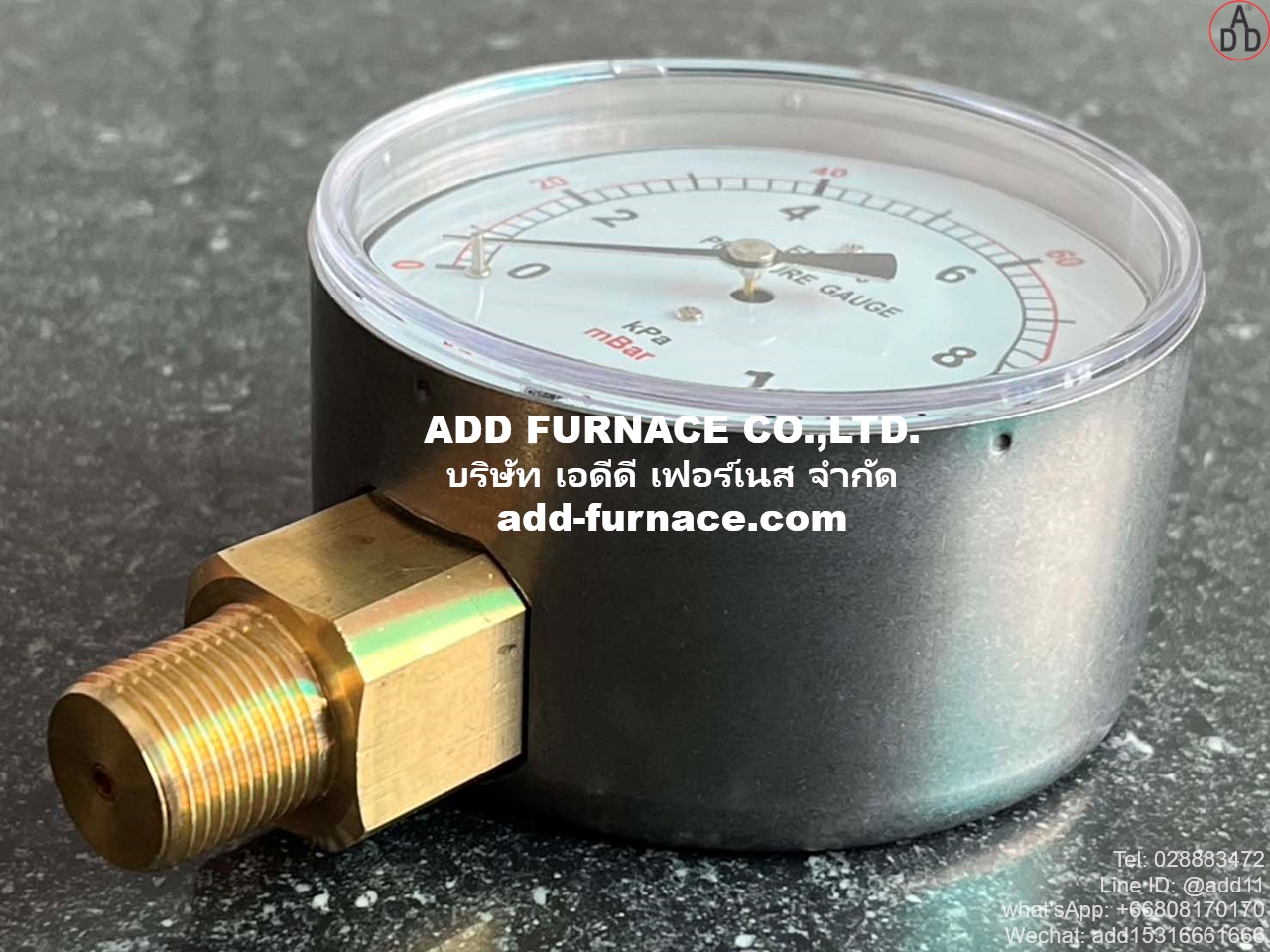 Yamataha Pressure Gauge 0-10kPa(0-100mBar) 3/8PT (6)